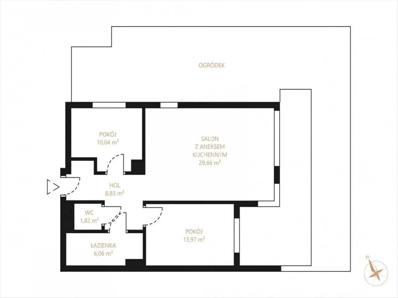 3-pokojowy apartament z ogródkiem na Wilanowie!