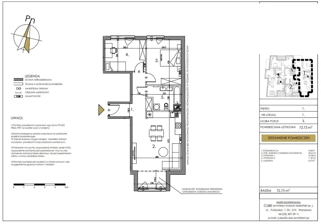 Apartament, ul. Harfowa