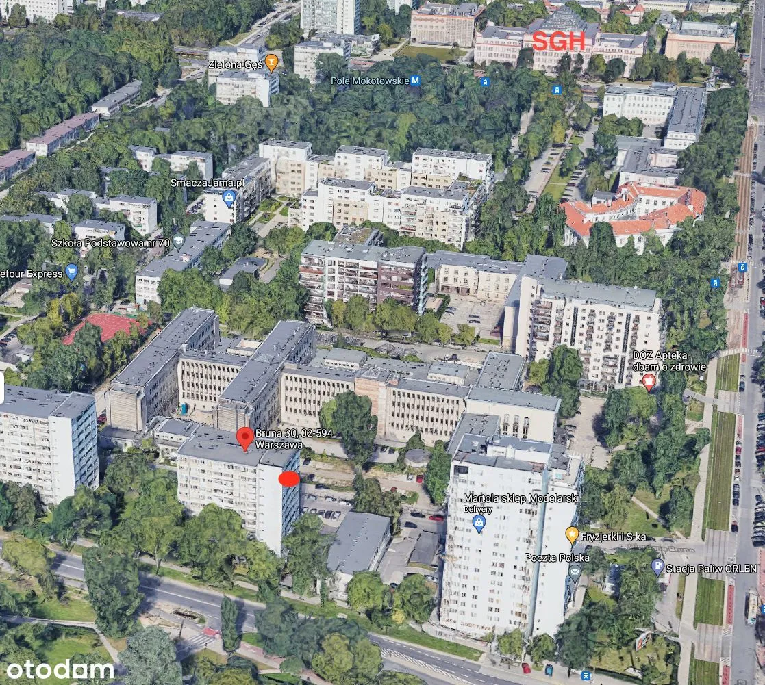 Mieszkanie dla studentow kolo SGH, Pola Mokot.