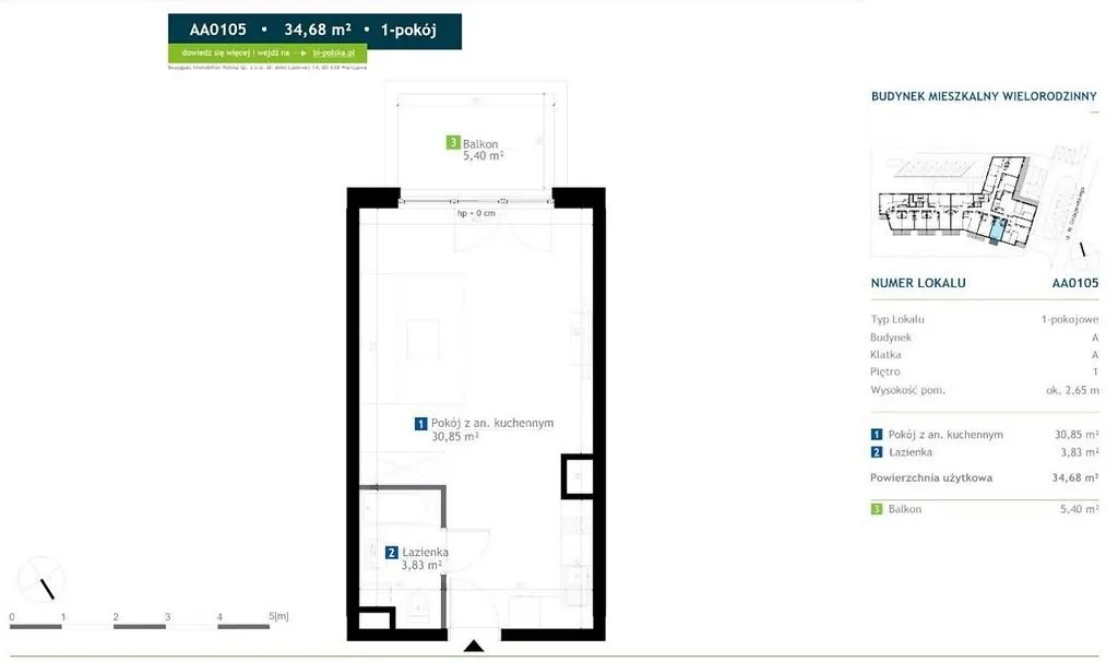 Sprzedam kawalerkę: Warszawa Bielany , ulica Michała Oczapowskiego, 35 m2, 632000 PLN, 1 pokój - Domiporta.pl