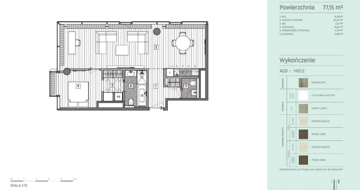 Mieszkanie do wynajęcia, 77 m², Warszawa Śródmieście 