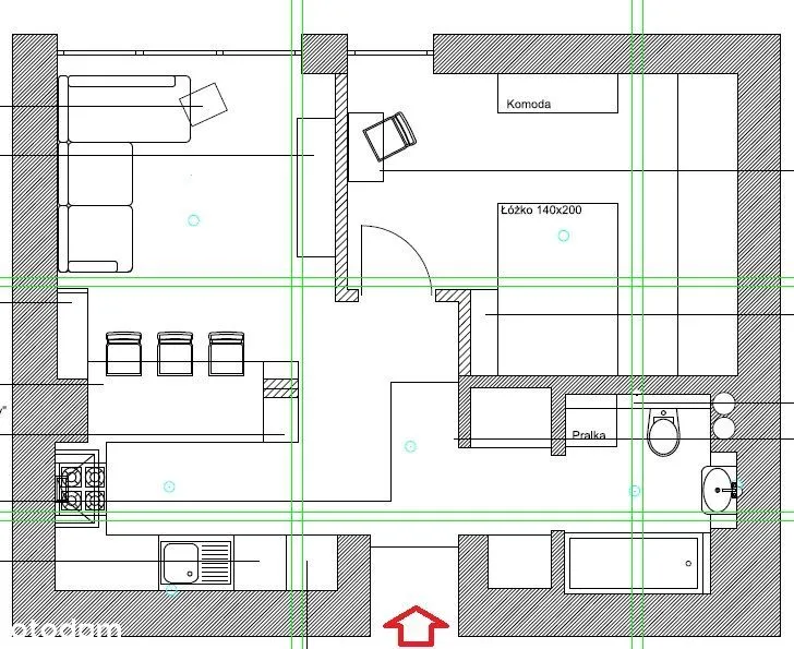 Stylowe mieszkanie 45m² z garażem na Mokotowie!