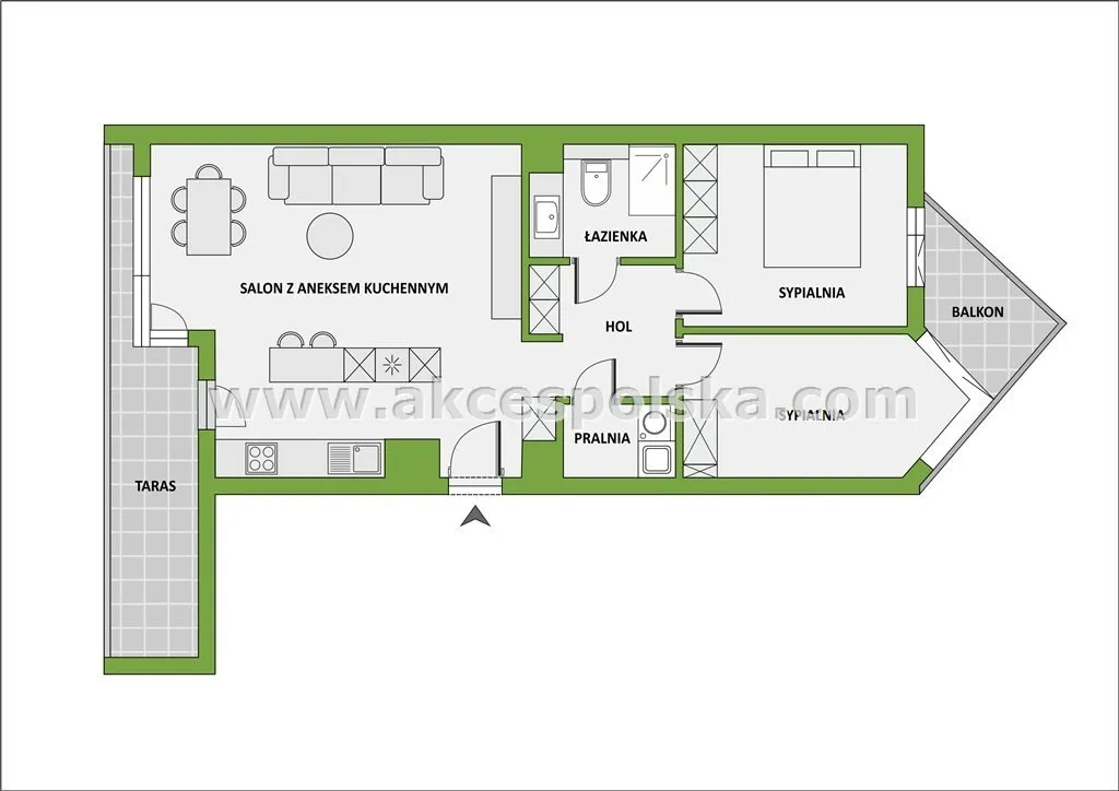 Mieszkanie na sprzedaż, 78 m², 3 pokoje Warszawa Mokotów 