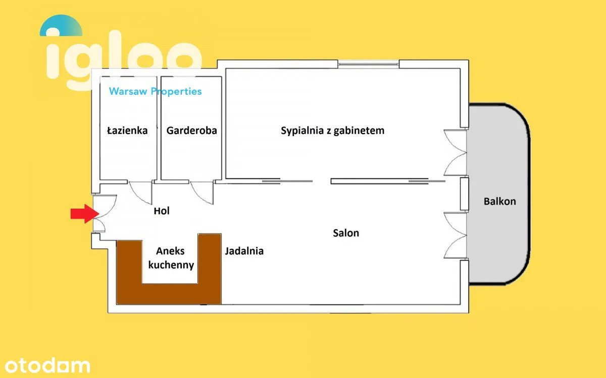 Dwupokojowy apartament obok Łazienek Królewskich