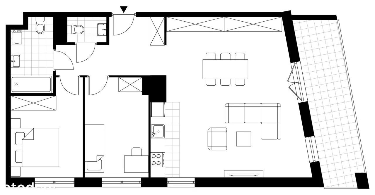 3-pokojowe mieszkanie 77m2 + balkon Bez Prowizji