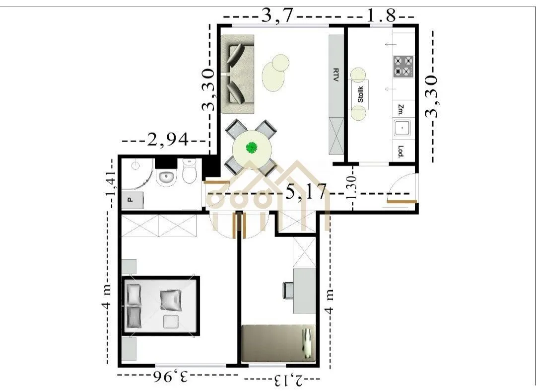 Przytulne 3-pokojowe mieszkanie na Ochocie, 54 m2