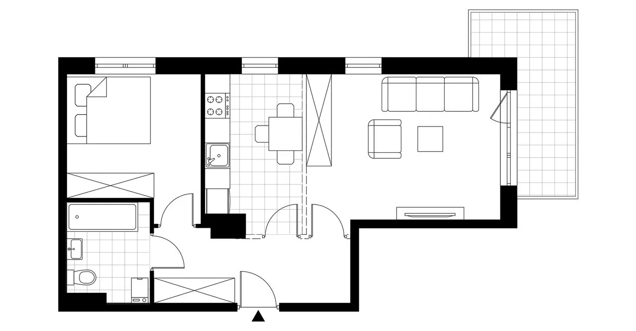 2-pokojowe mieszkanie 52m2 + balkon Bezpośrednio