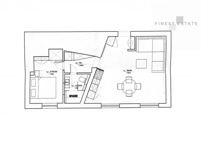 Mieszkanie do wynajęcia, 47 m², Warszawa Śródmieście 