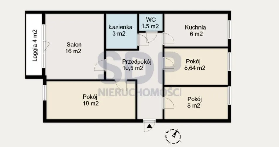 Mieszkanie na sprzedaż 4 pokoje 64m2