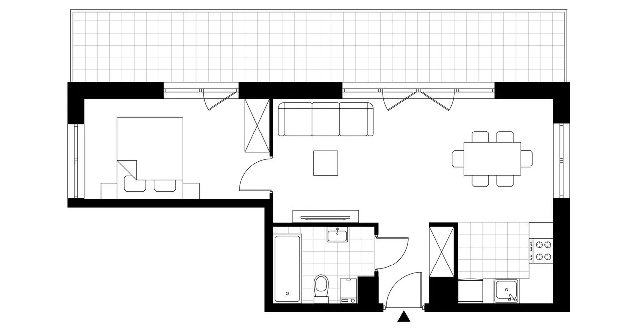 2-pokojowe mieszkanie 43m2 + balkon 20,47m2