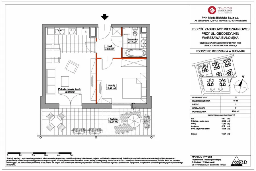 Mieszkanie na sprzedaż, 45 m², Warszawa Białołęka 