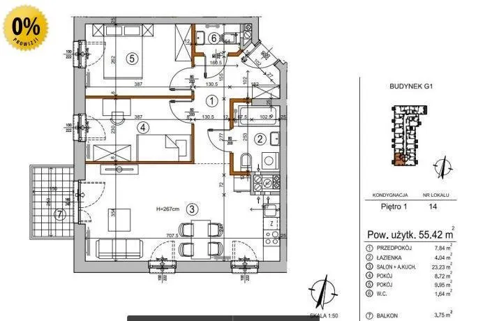 Mieszkanie na sprzedaż, 55 m², Warszawa Rembertów Kawęczyn-Wygoda 