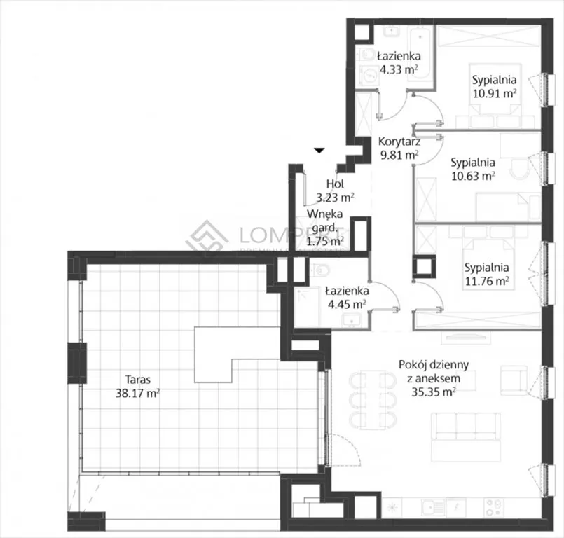 Sprzedam mieszkanie czteropokojowe : Warszawa Mokotów , 92 m2, 2841480 PLN, 4 pokoje - Domiporta.pl