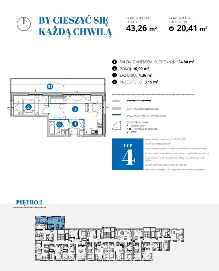 Sprzedam mieszkanie dwupokojowe: Warszawa Mokotów , ulica Bobrowiecka, 43 m2, 905013 PLN, 2 pokoje - Domiporta.pl