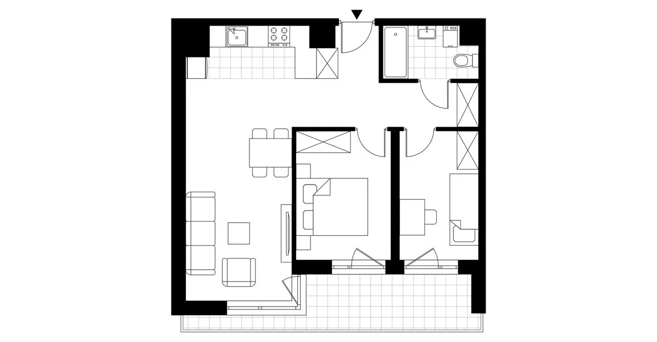 3-pokojowe mieszkanie 52m2 + loggia Bezpośrednio