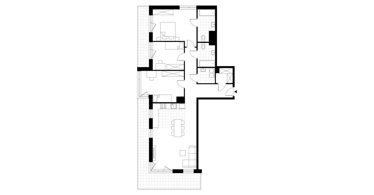 4-pokojowe mieszkanie 102m2 + 2 loggie