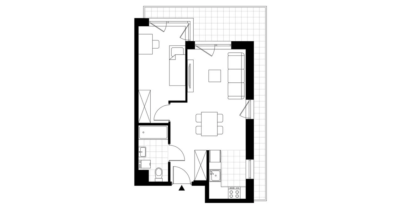 2-pokojowe mieszkanie 37m2 + loggia Bez Prowizji