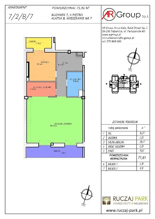 Apartament 72,52m2 - WARSZAWA, WILANÓW