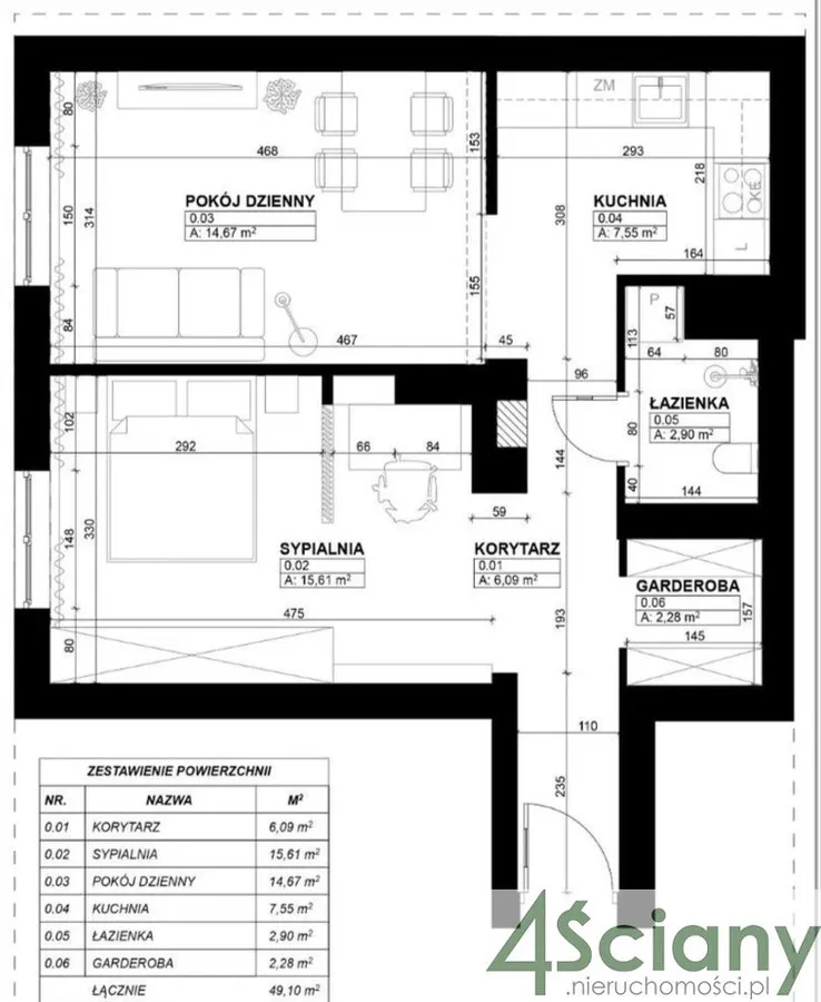 Mieszkanie na sprzedaż, 49 m², Warszawa Śródmieście 