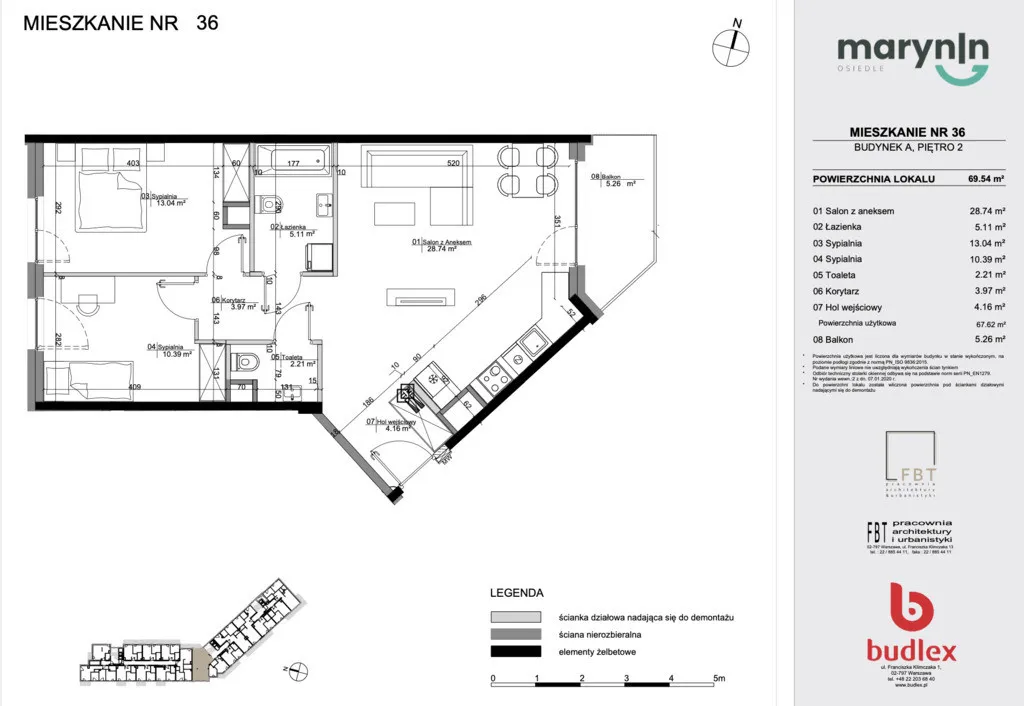 Mieszkanie na sprzedaż, 69 m², Warszawa Bemowo 