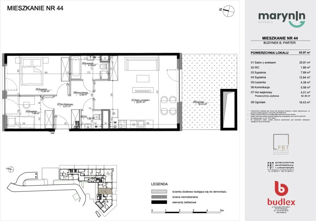 Sprzedam mieszkanie trzypokojowe: Warszawa Bemowo , ulica Marynin, 64 m2, 950663 PLN, 3 pokoje - Domiporta.pl