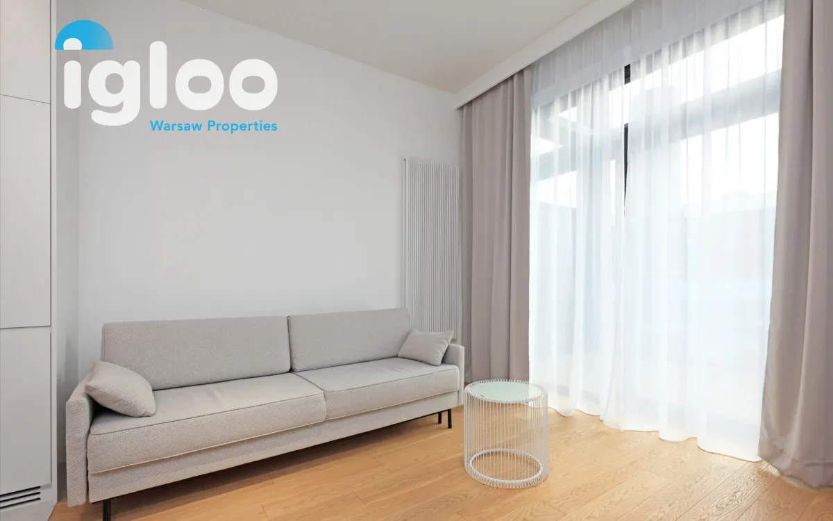 Jasny dwupokojowy apartament z balkonem na Powiślu