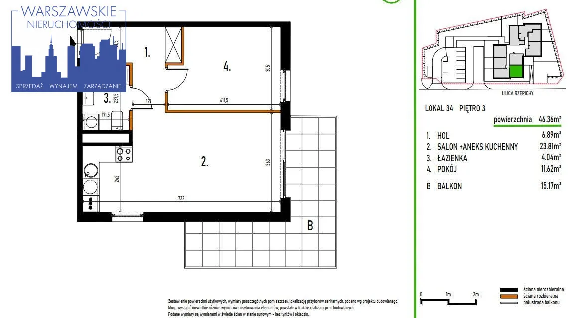 Mieszkanie na sprzedaż, 46 m², Warszawa Targówek 