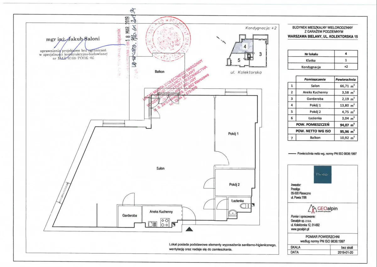 Mieszkanie na sprzedaż, 95 m², Warszawa Bielany 