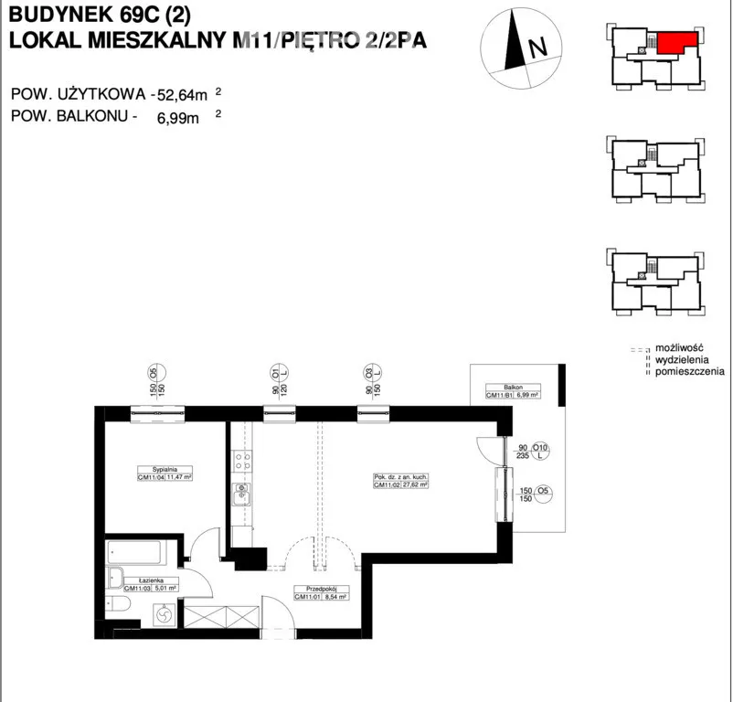 Mieszkanie na sprzedaż, 52 m², Warszawa Bielany 