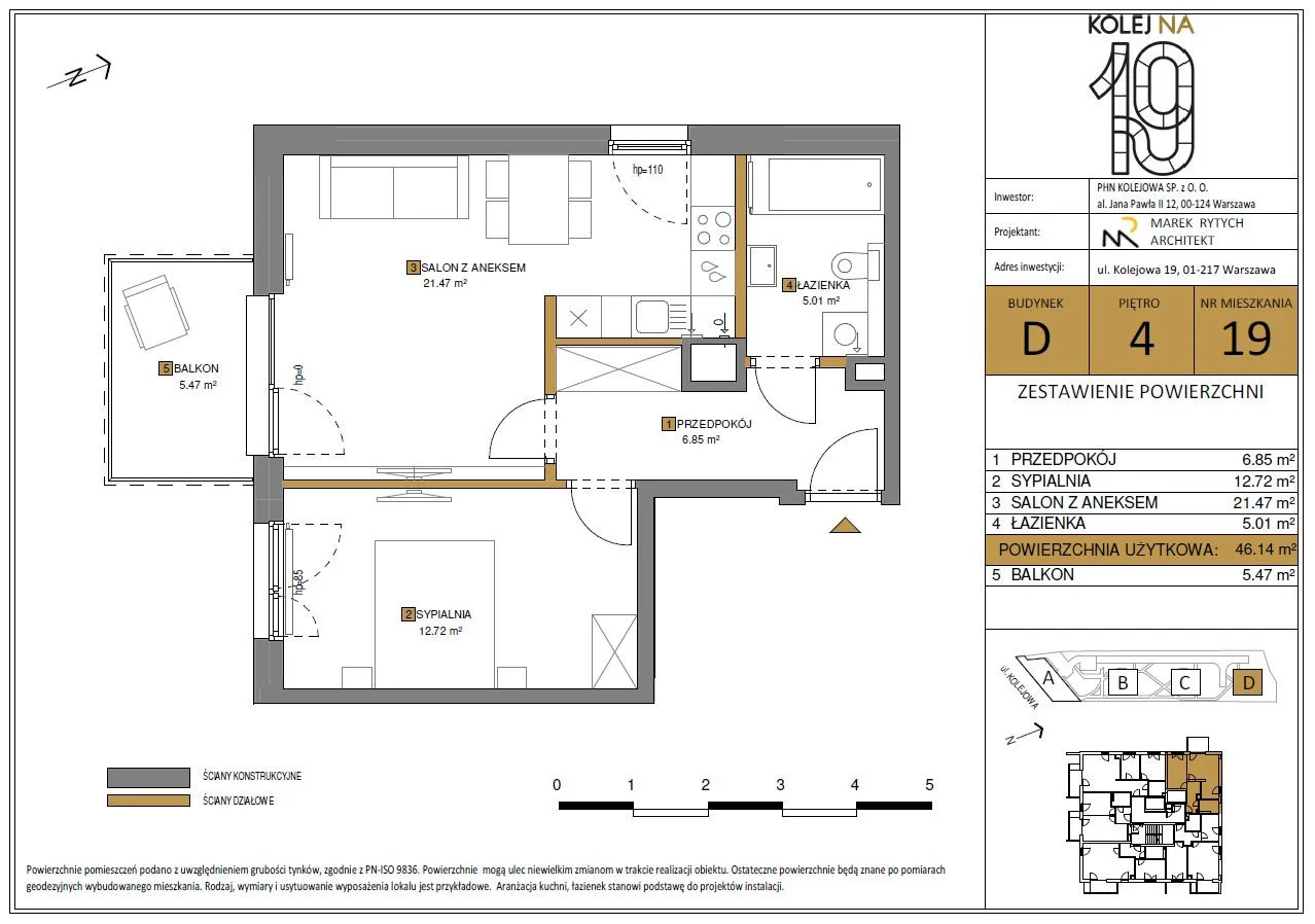 Mieszkanie na sprzedaż, 46 m², 2 pokoje Warszawa Wola Czyste 