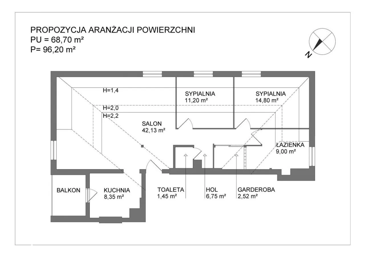 poddasze | potencjał aranżacyjny | służew