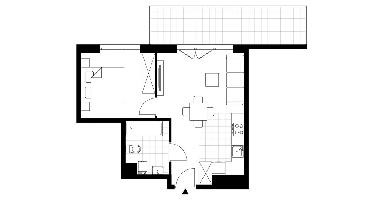 2-pokojowe mieszkanie 36m2 + balkon