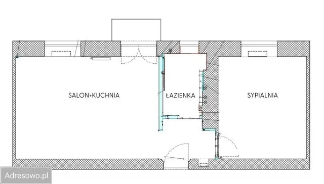 Warszawa Mokotów, ul. Wiśniowa Mieszkanie - 2 pokoje - 42 m2 - 2 piętro