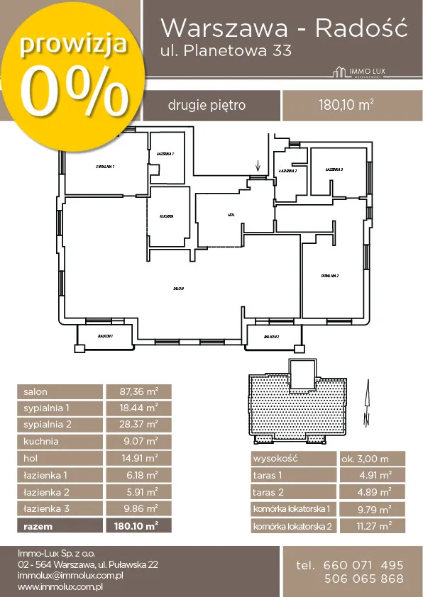 Mieszkanie na sprzedaż, 180 m², Warszawa 