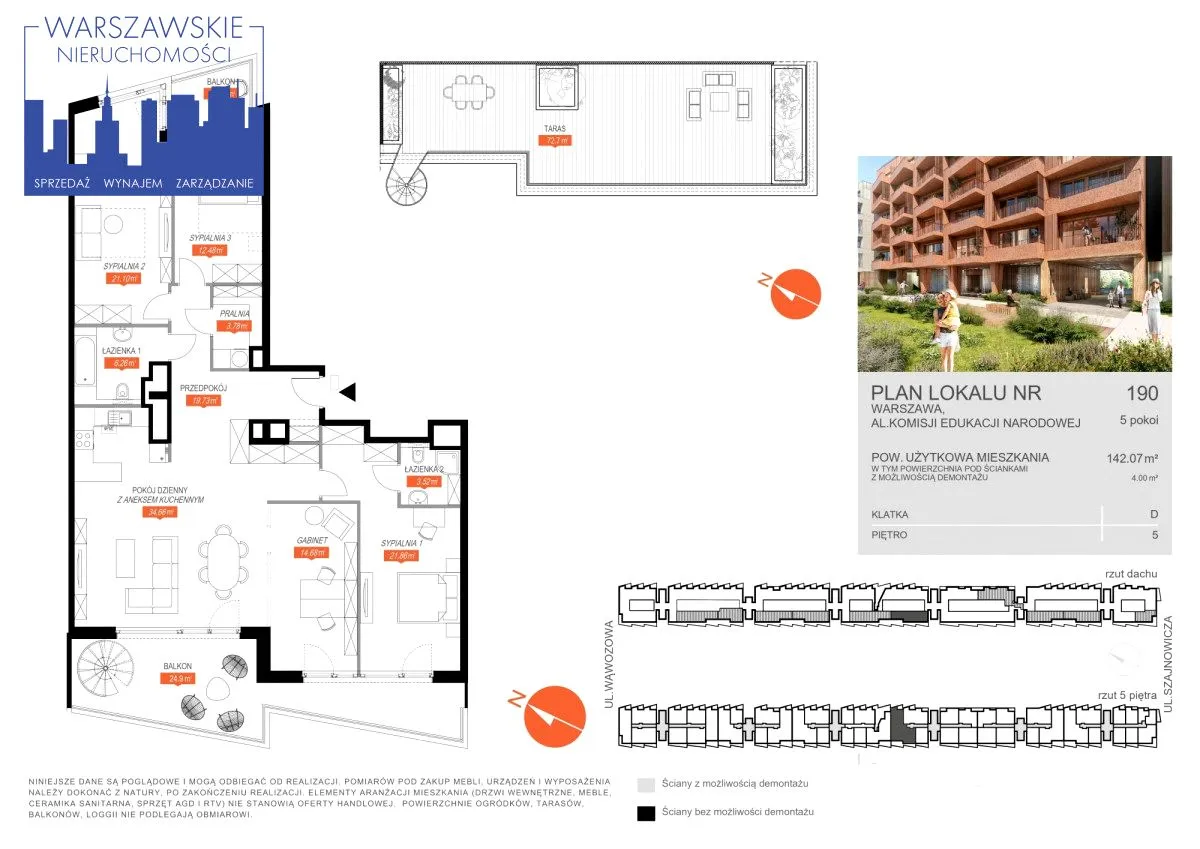 Mieszkanie na sprzedaż, 141 m², Warszawa Ursynów Kabaty 