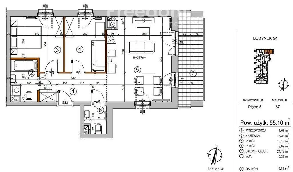 Sprzedam mieszkanie trzypokojowe: Warszawa Rembertów , ulica Chełmżyńska, 55 m2, 683240 PLN, 3 pokoje - Domiporta.pl