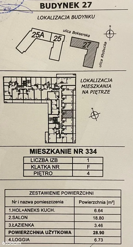 Apartament 2 pokojowy ul. Złoty Potok 4, Kłobucka