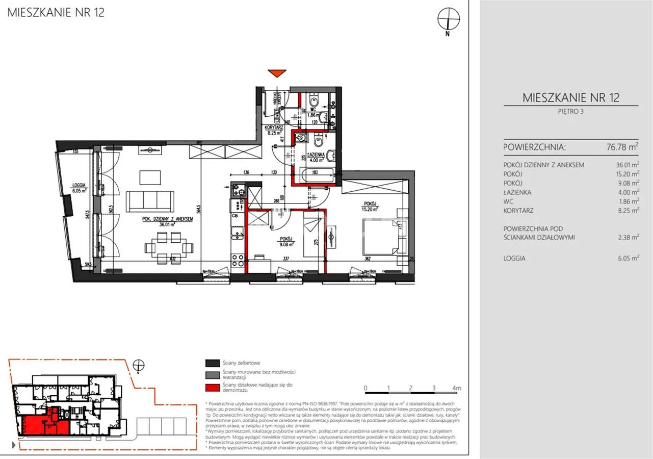 Mieszkanie na sprzedaż, 76 m², Warszawa Mokotów 