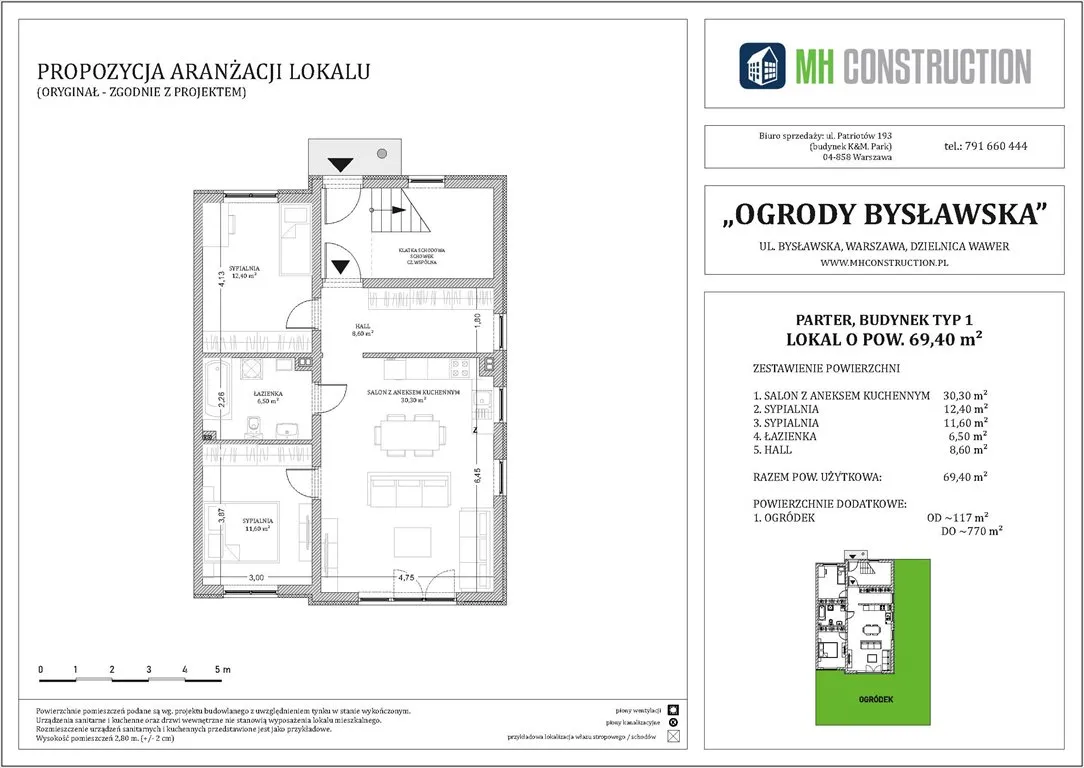 Sprzedam mieszkanie czteropokojowe : Warszawa Wawer Miedzeszyn , ulica Bysławska, 69 m2, 819000 PLN, 4 pokoje - Domiporta.pl