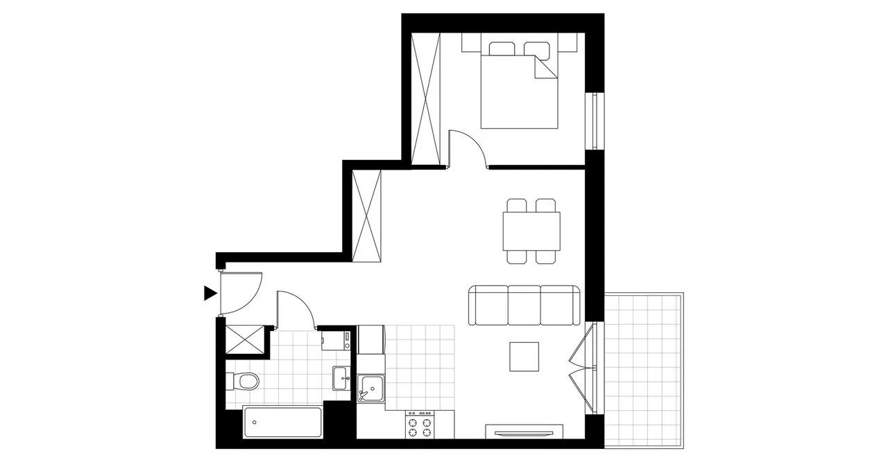 2-pokojowe mieszkanie 48m2 + balkon Bez Prowizji