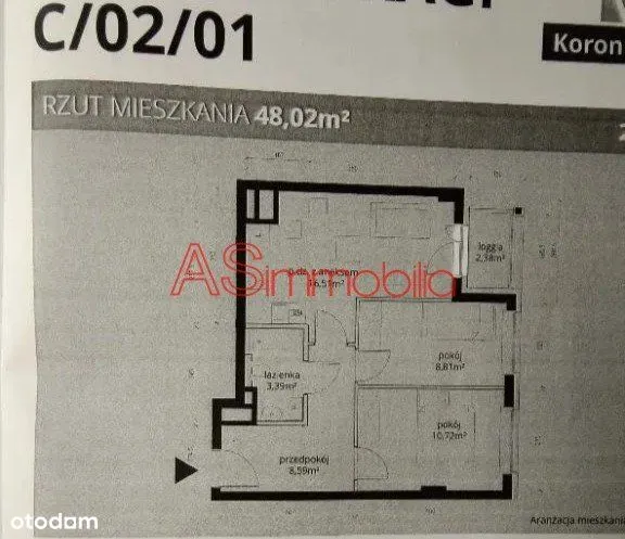 Mieszkanie 48 m2, 3 pokoje \\"Korona Pragi\\" Warszawa 