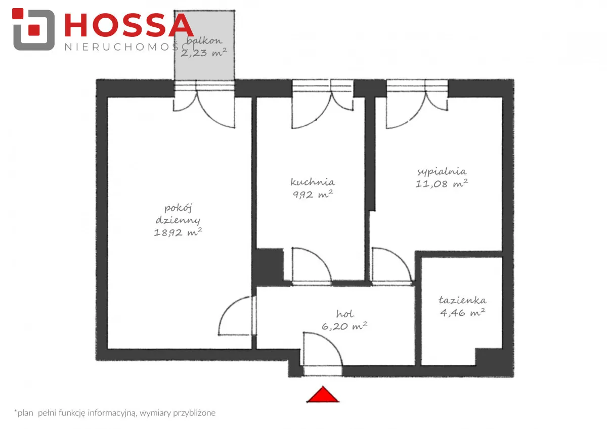 2 pokoje w apartamentowcu na Mokotowie, spacer 3D 