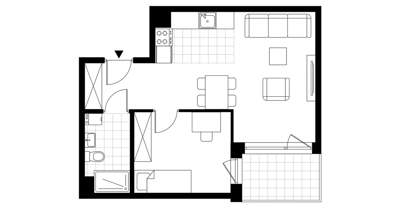 2-pokojowe mieszkanie 41m2 + balkon