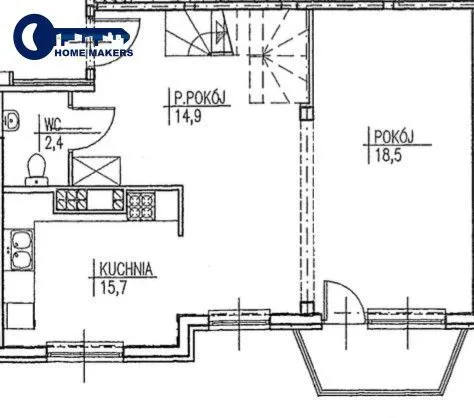 Apartament dwupoziomowy z balkonem. Blisko Galerii