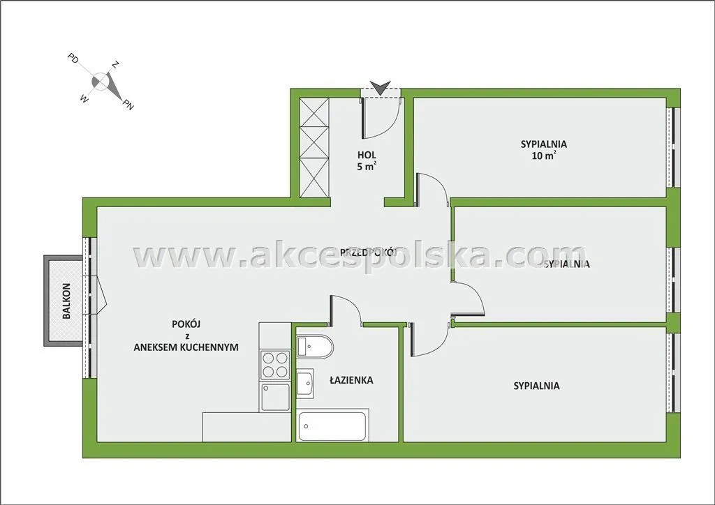 Mieszkanie na sprzedaż, 68 m², Warszawa Ursynów 