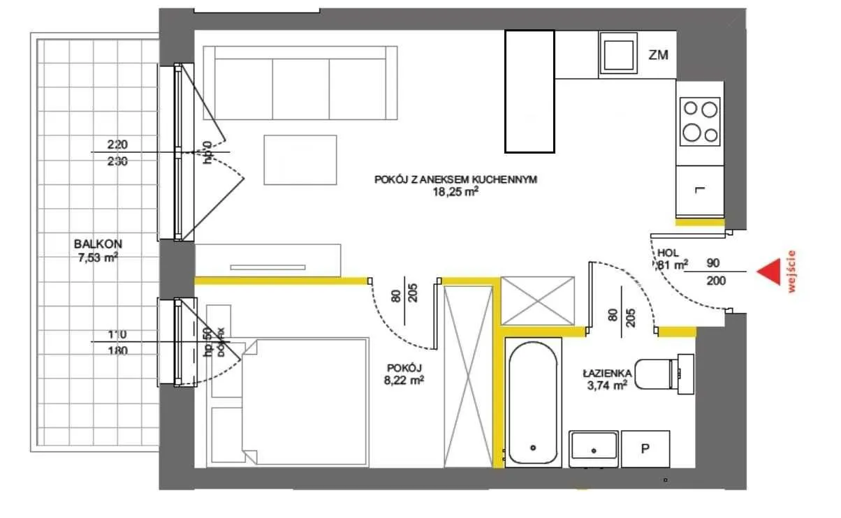 2 pokoje po remoncie, blok z 2023, parking