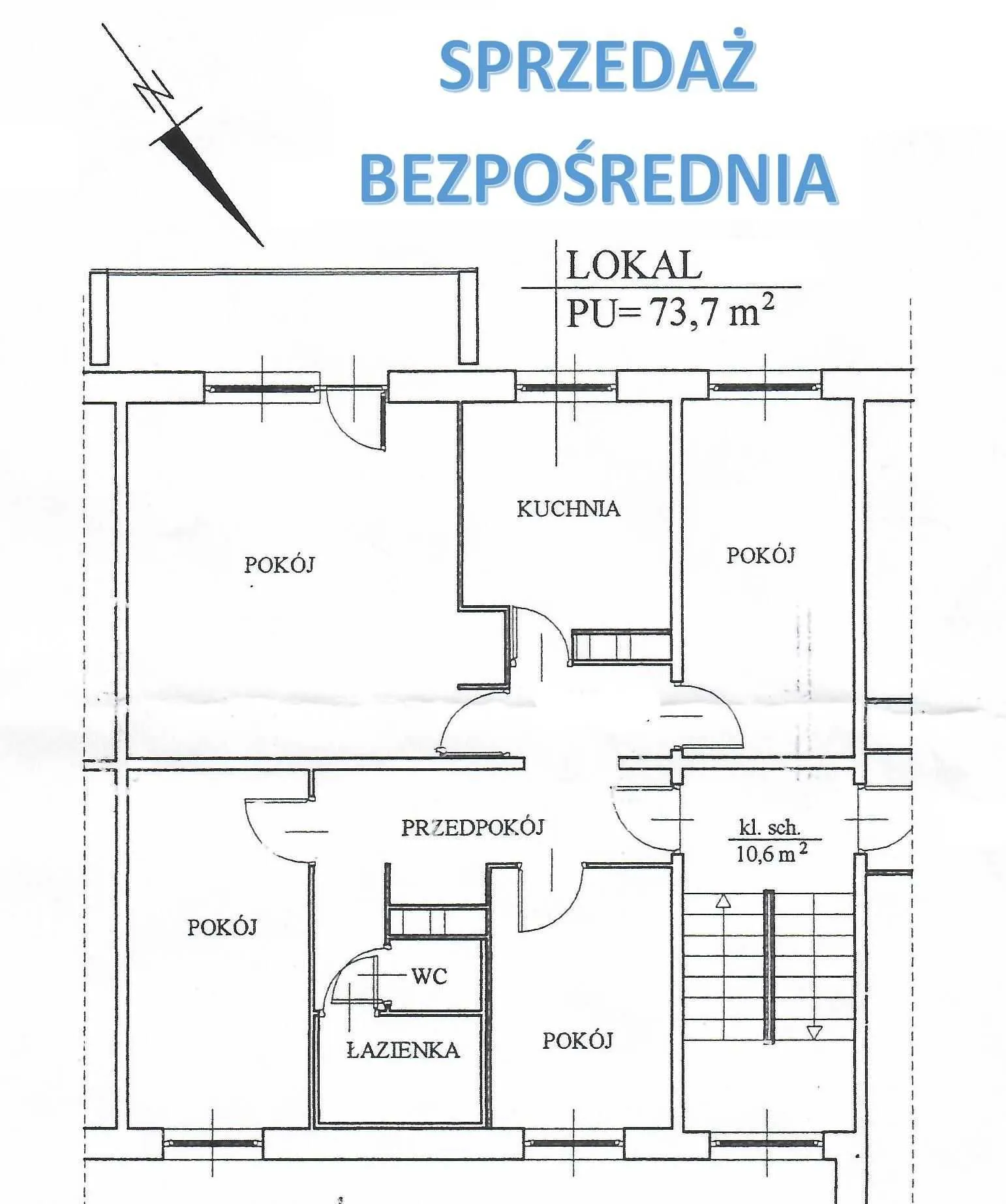 4 pokoje, świetna lokalizacja, BEZPOŚREDNIO