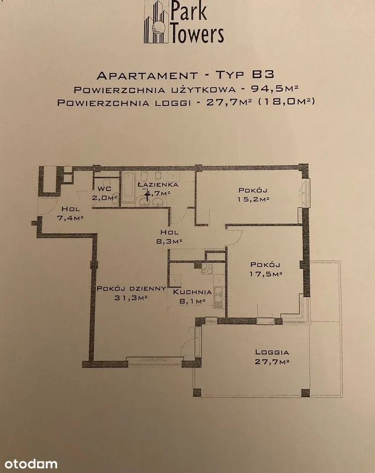 Apartament 93 m2 / 3 pok / Dolny Mokotów / Park