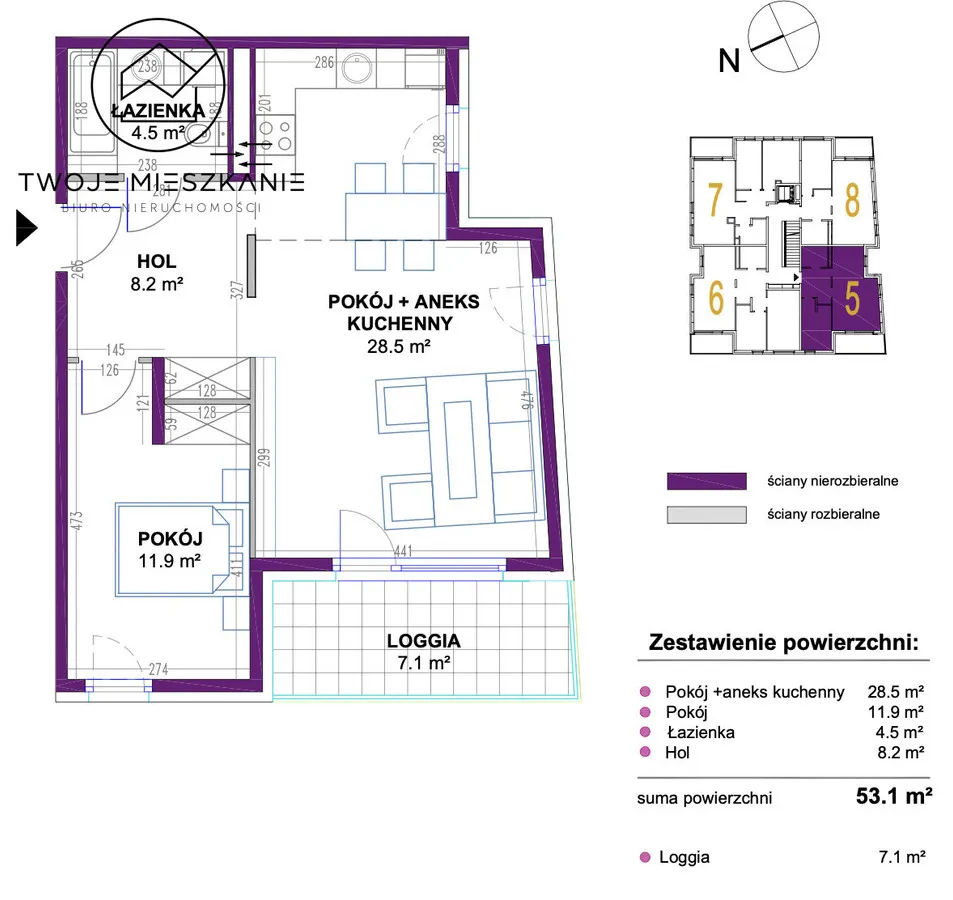 Mieszkanie na sprzedaż, 53 m², Warszawa Włochy 