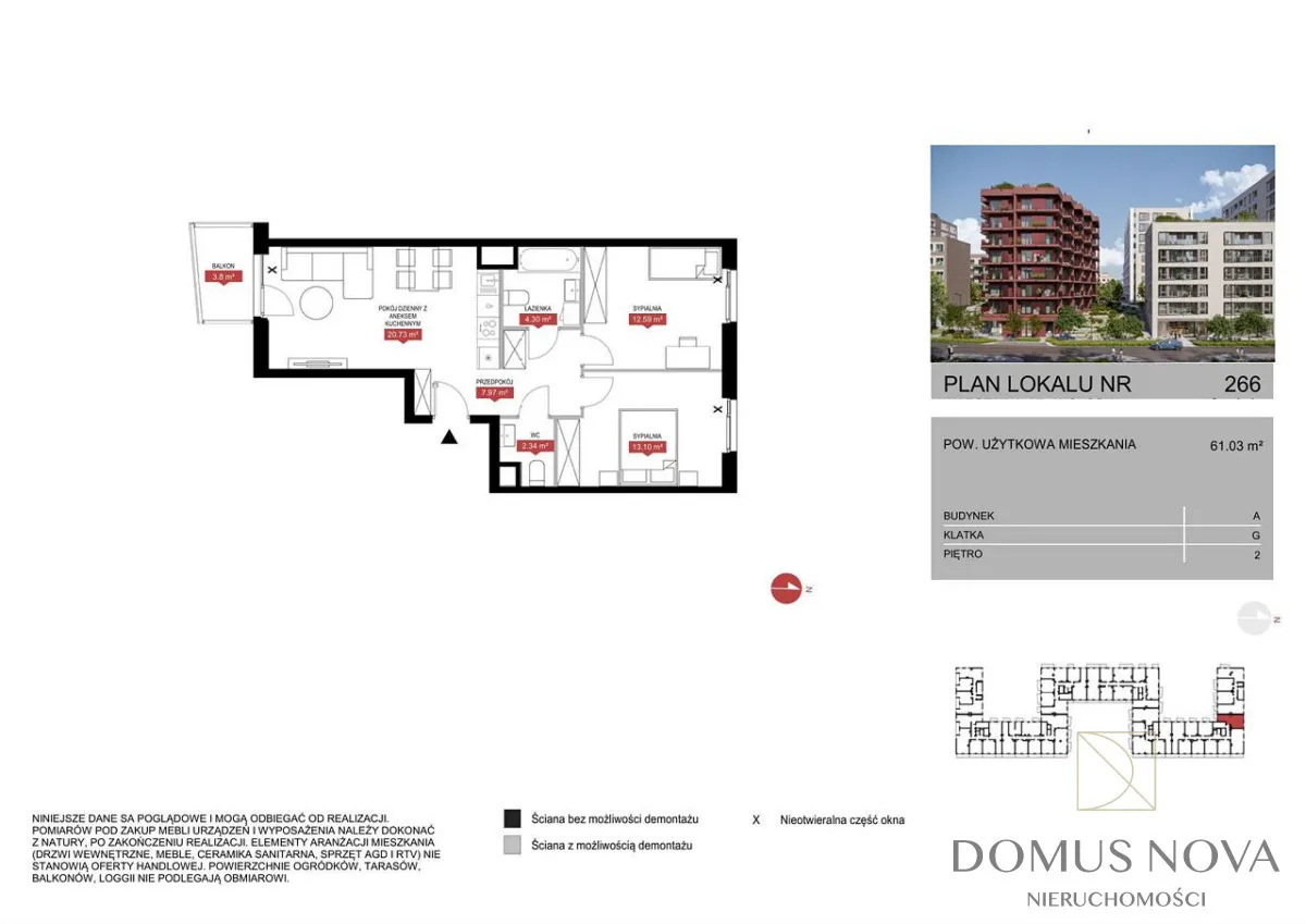 Mieszkanie na sprzedaż, 61 m², Warszawa Mokotów 